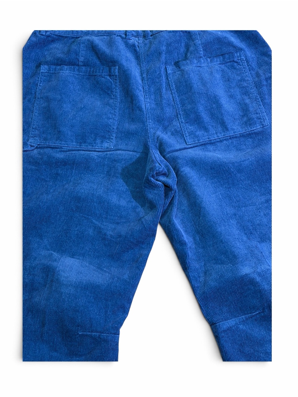 Poetry Blue Corduroy Wide Leg Utility Pants Trousers Size US 12 - Picture 4 of 10
